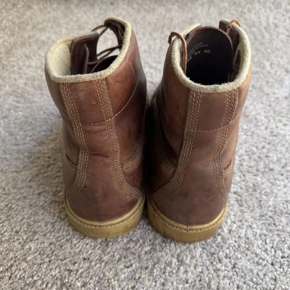 Timberland Combat Boots Mens Size 13 Brown Leather Lace Up Ankle Work Casual